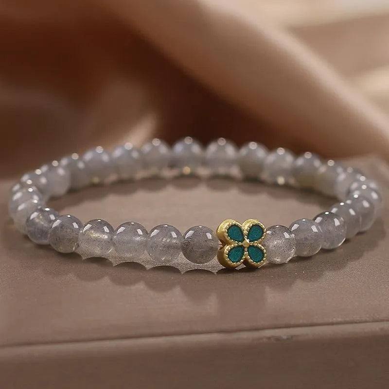 Labradorite Clover Bracelet "Flower of Luck"