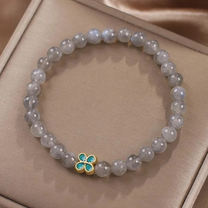 Labradorite Clover Bracelet "Flower of Luck"
