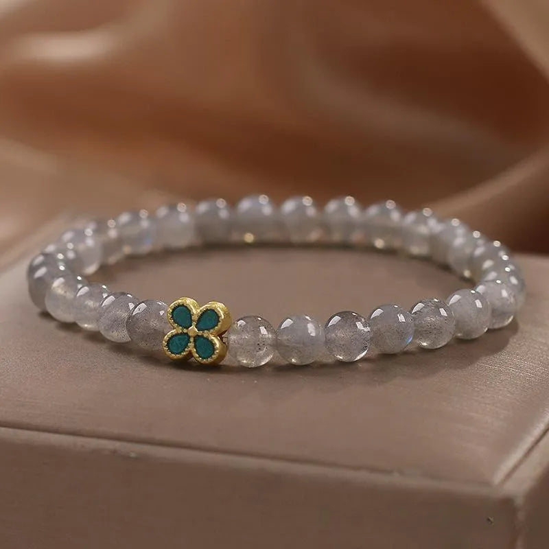 Labradorite Clover Bracelet "Flower of Luck"