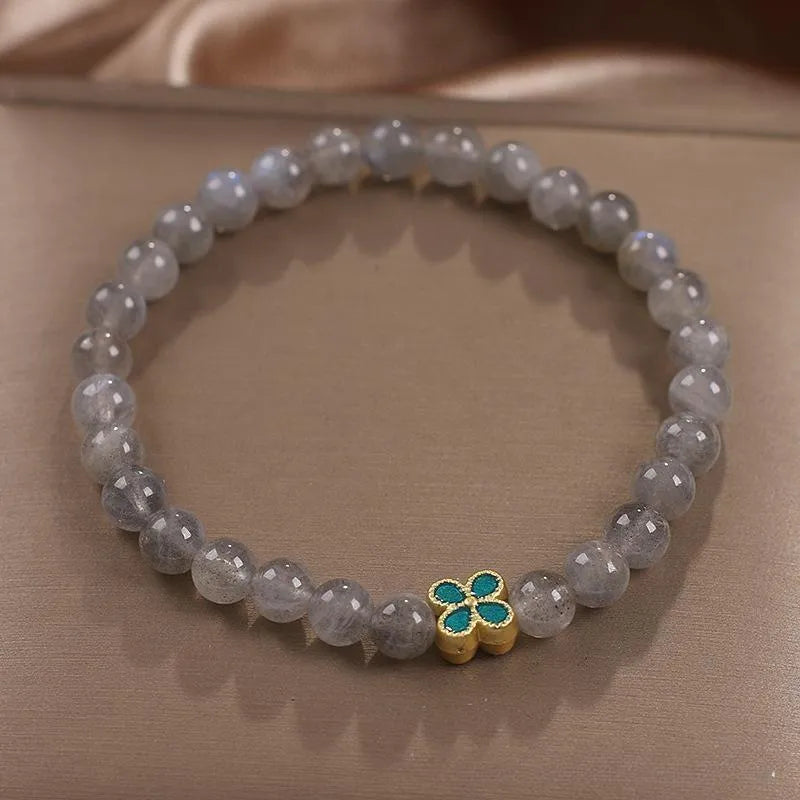 Labradorite Clover Bracelet "Flower of Luck"