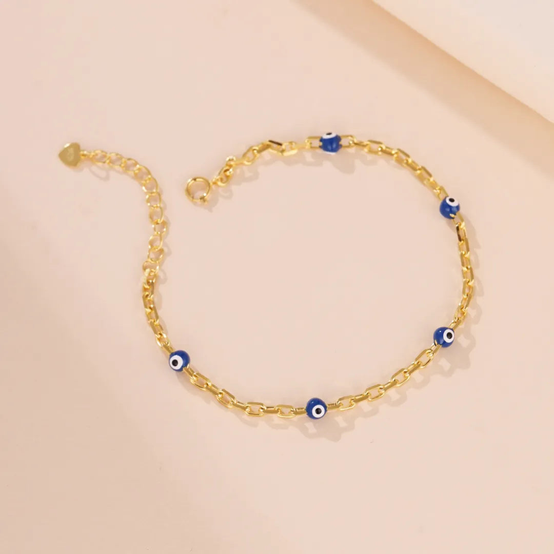Evil Eye Bracelet "Golden Shield" Silver