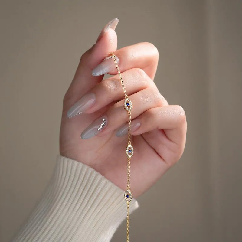 Evil Eye "Golden Guardian" Gold-Plated Silver Bracelet