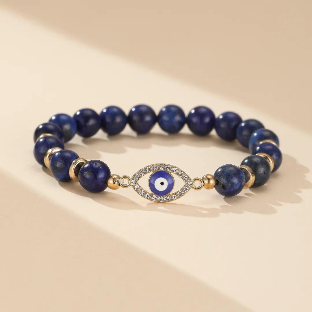 Lapis Lazuli Evil Eye Bracelet "Serene Blue"