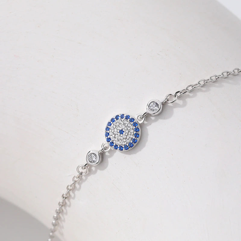 Silver Evil Eye "Silver Mirage" Bracelet