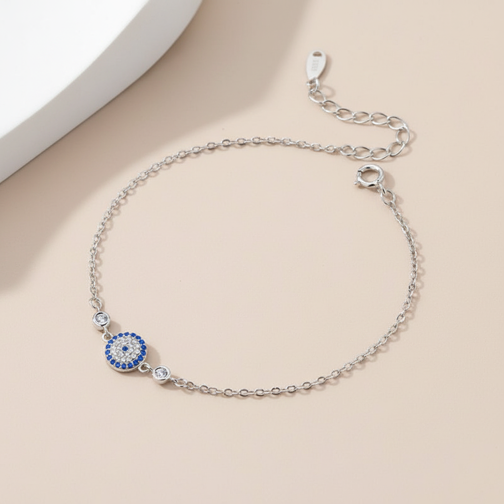 Bracelet Mauvais Œil "Mirage Argenté" Argent