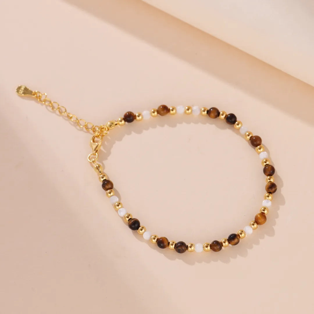 Tiger Eye Bracelet "Sweet Beauty" Gold Silver