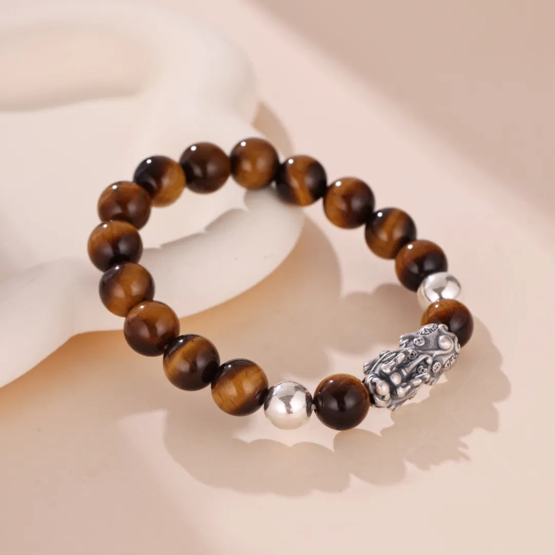 Tiger Eye Pi Xiu "Mysterious" Silver Bracelet