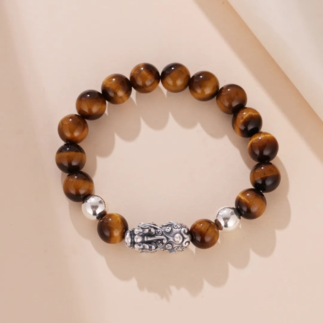Tiger Eye Pi Xiu "Mysterious" Silver Bracelet