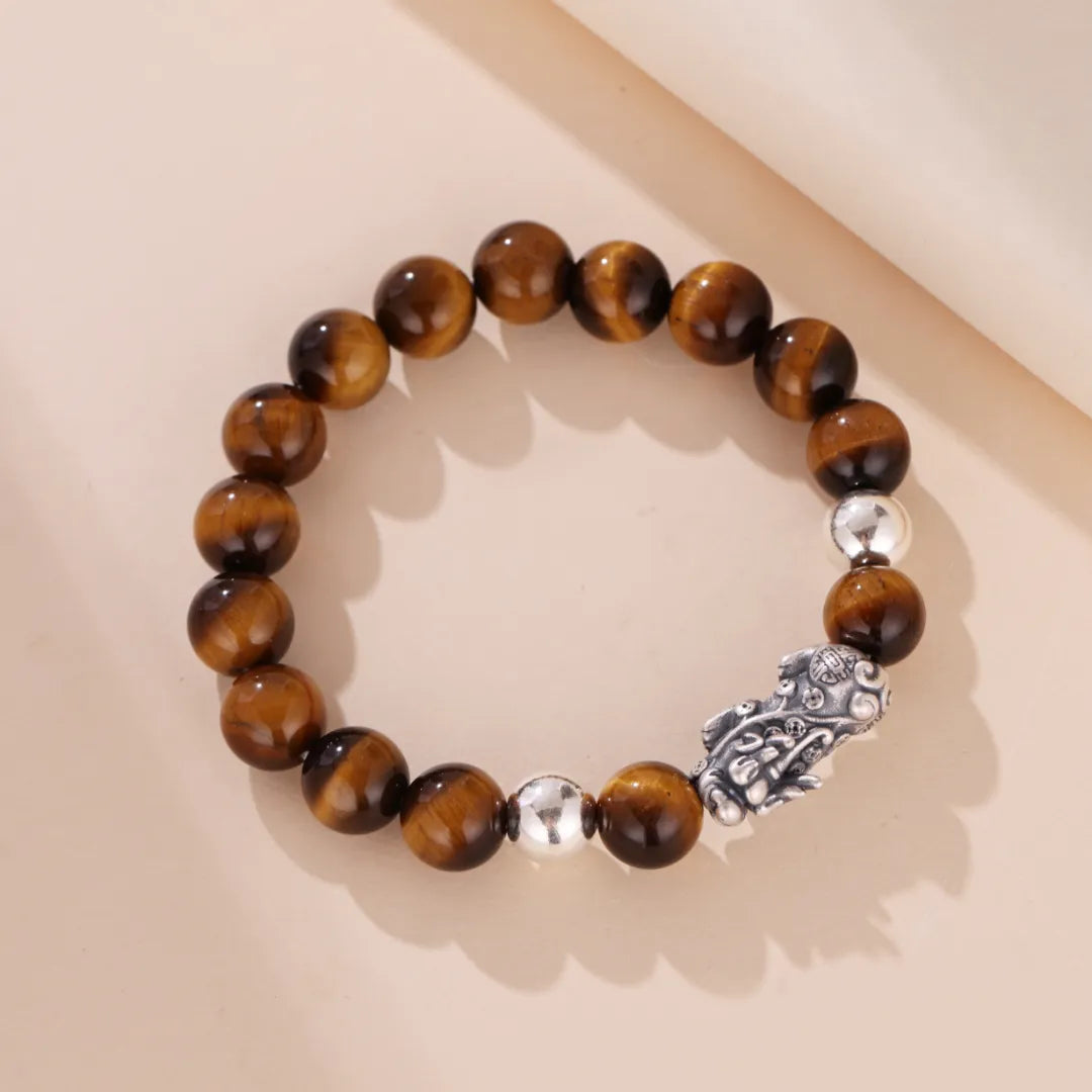 Tiger Eye Pi Xiu "Mysterious" Silver Bracelet