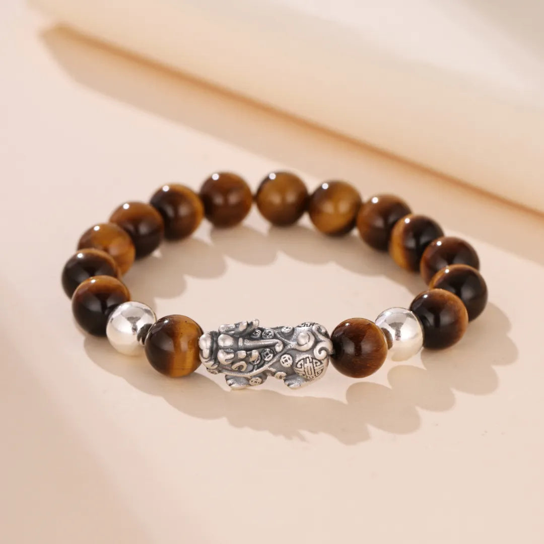 Tiger Eye Pi Xiu "Mysterious" Silver Bracelet