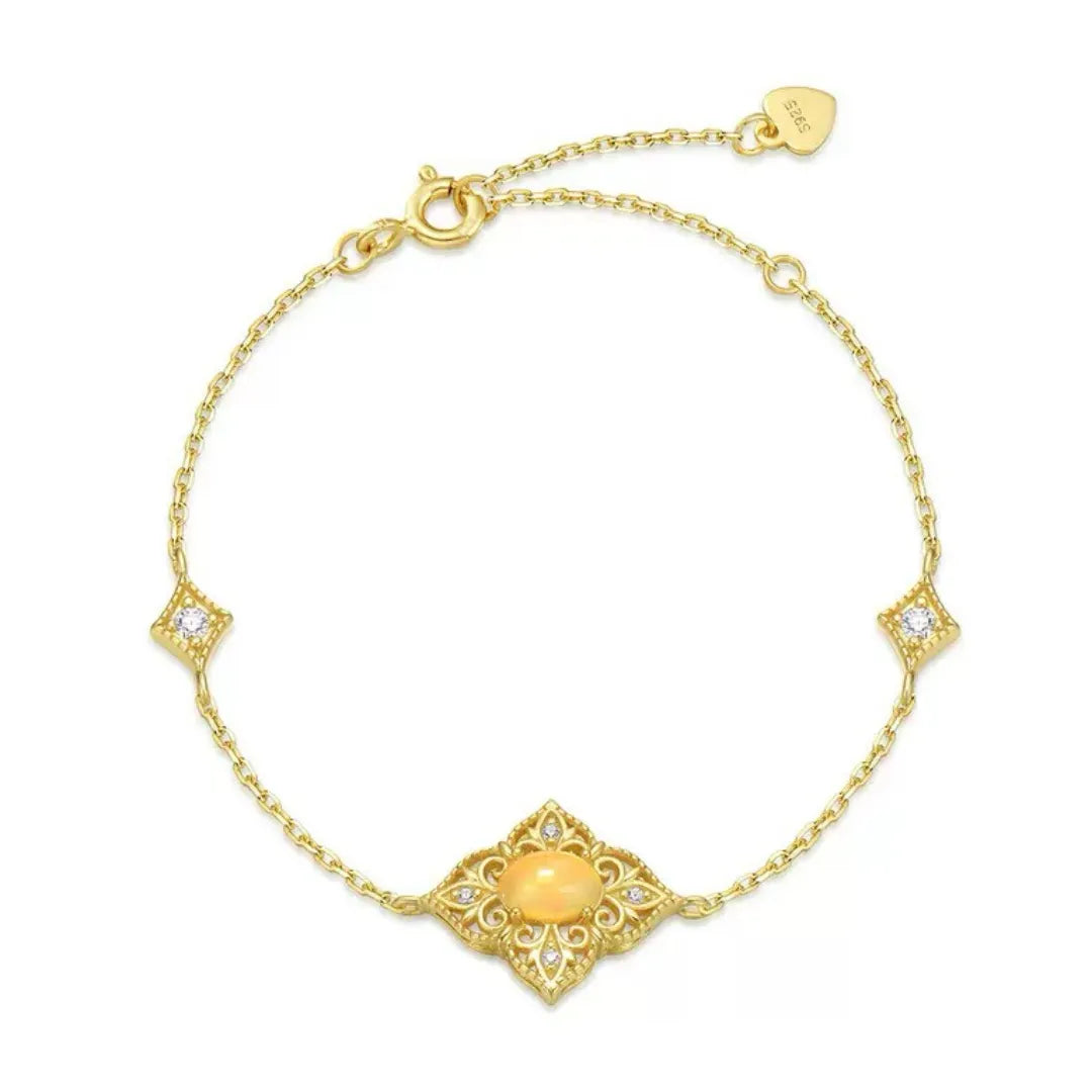 Opalarmband "Lumière Antique" Vergoldetes Silber 10K Gold