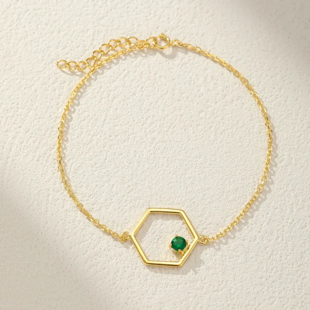 Peridot Bracelet "Celestial Brilliance" Gold-Plated Silver