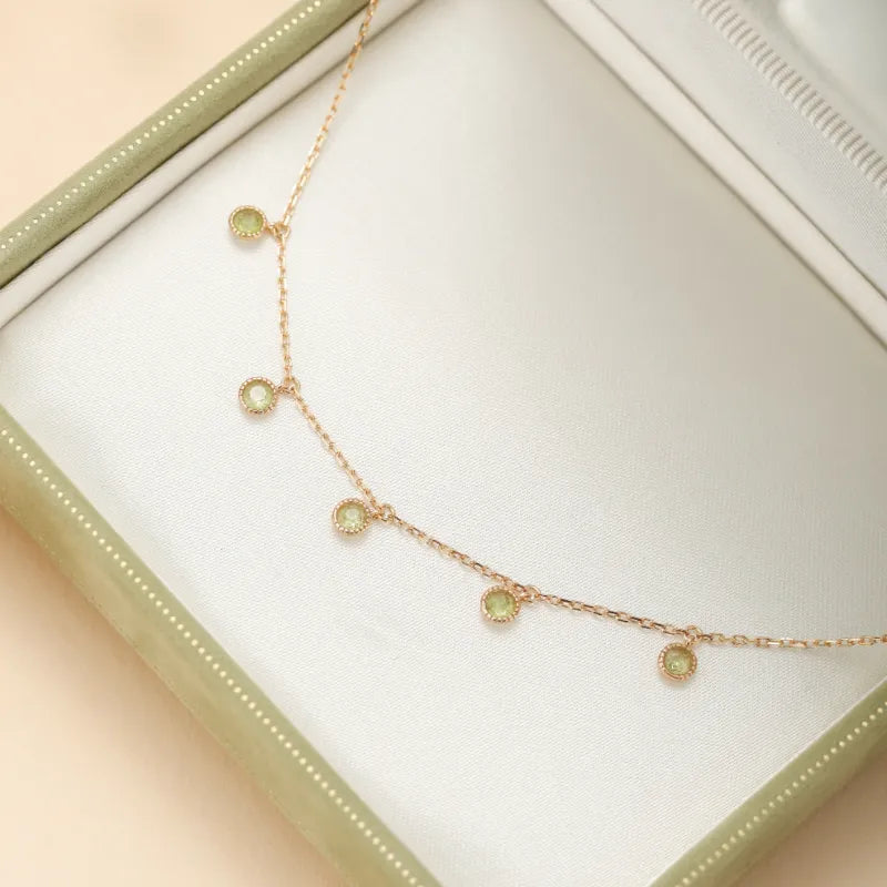 Peridot Bracelet "Elegant Sweetness" Gold-Plated Silver