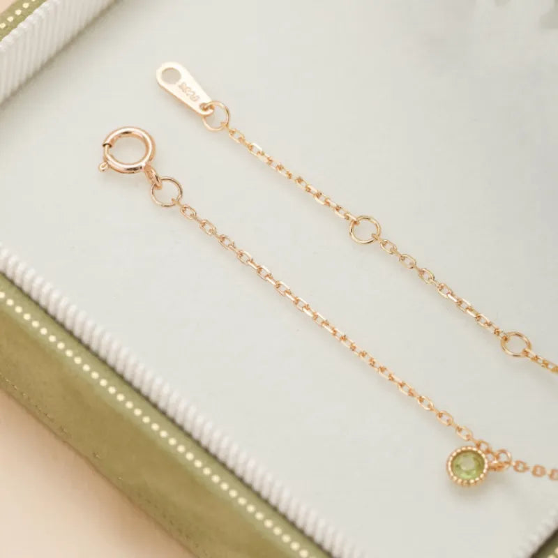 Peridot Bracelet "Elegant Sweetness" Gold-Plated Silver