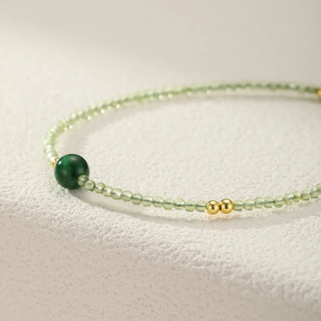 Peridot and Jade Bracelet “Vital Nature”
