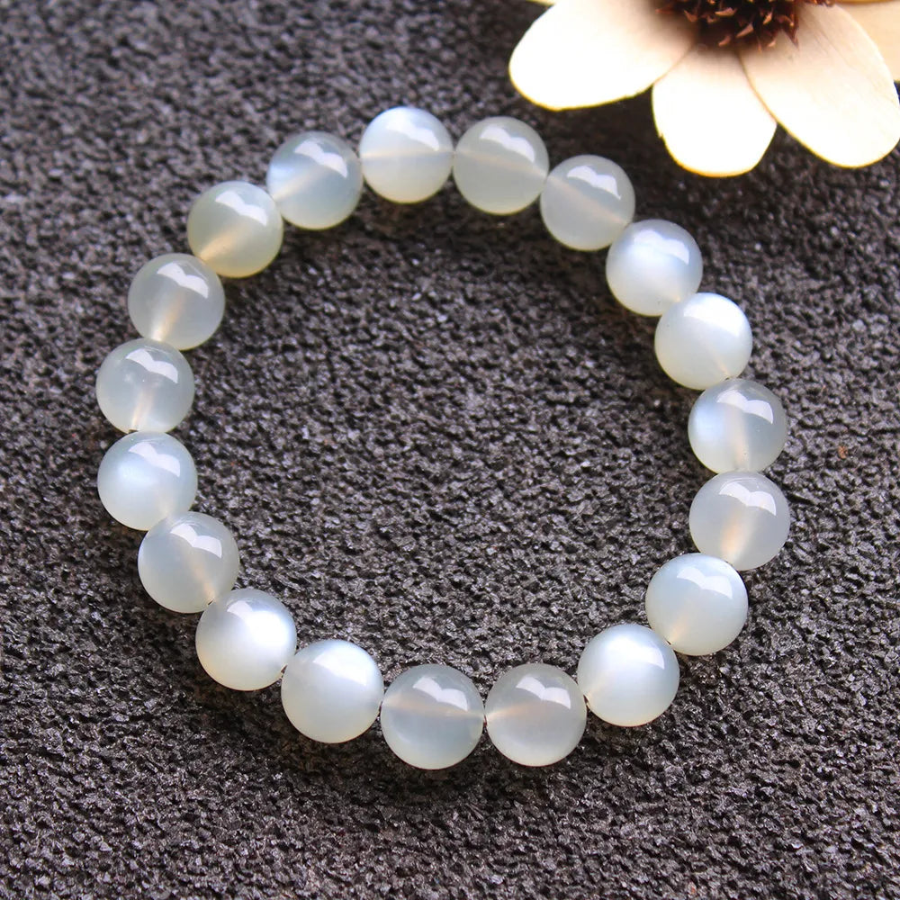 Bracelet Pierre de Lune Blanche "Élégance Lunaire"