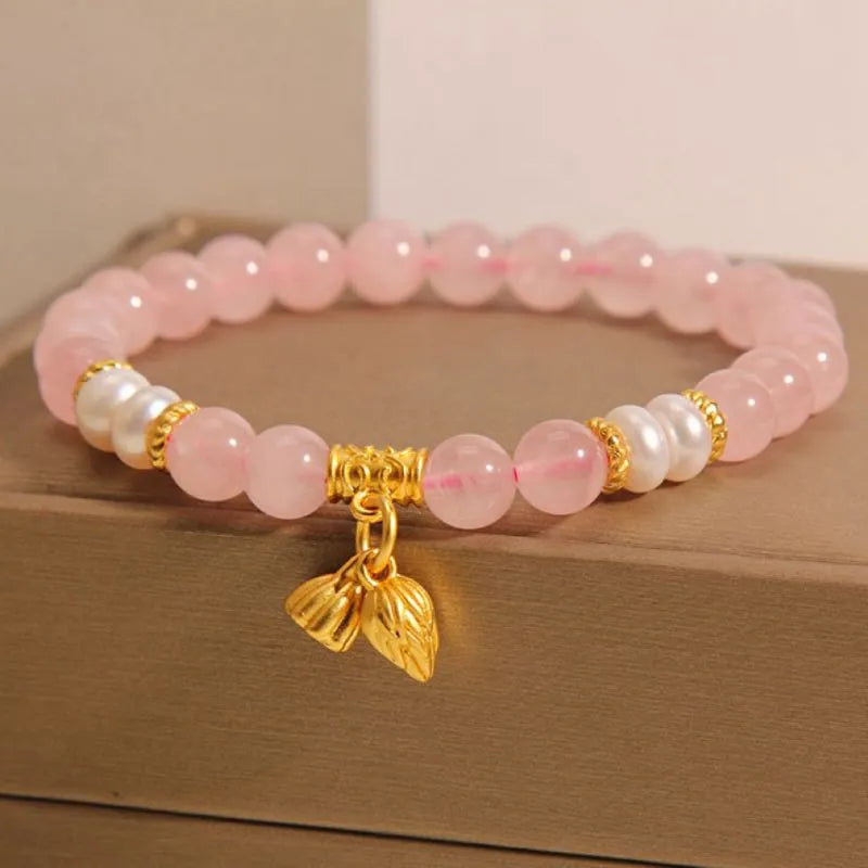 Rose Quartz Bracelet "Awakening of the Lotus"