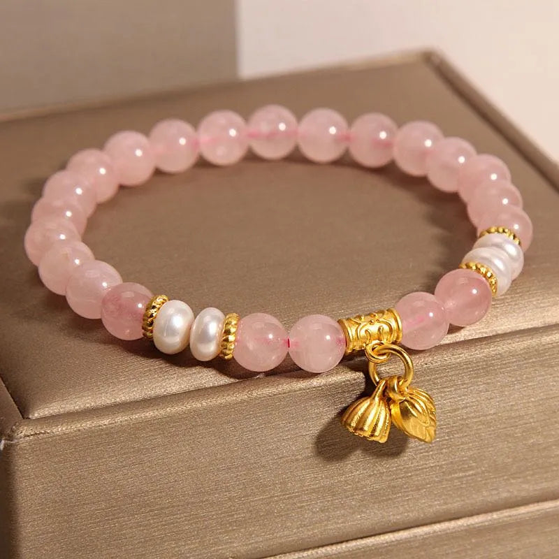 Rose Quartz Bracelet "Awakening of the Lotus"
