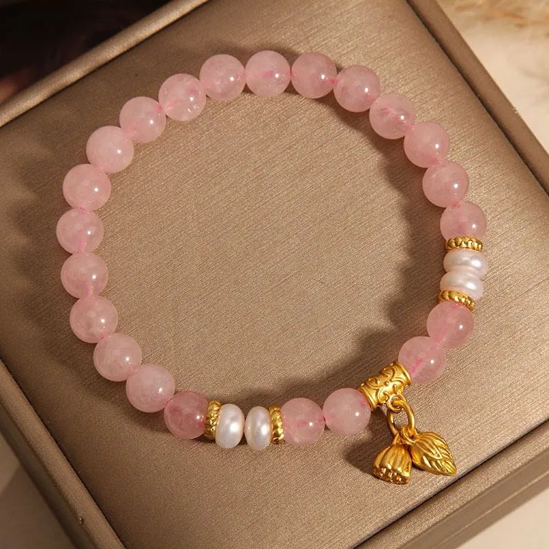 Rose Quartz Bracelet "Awakening of the Lotus"