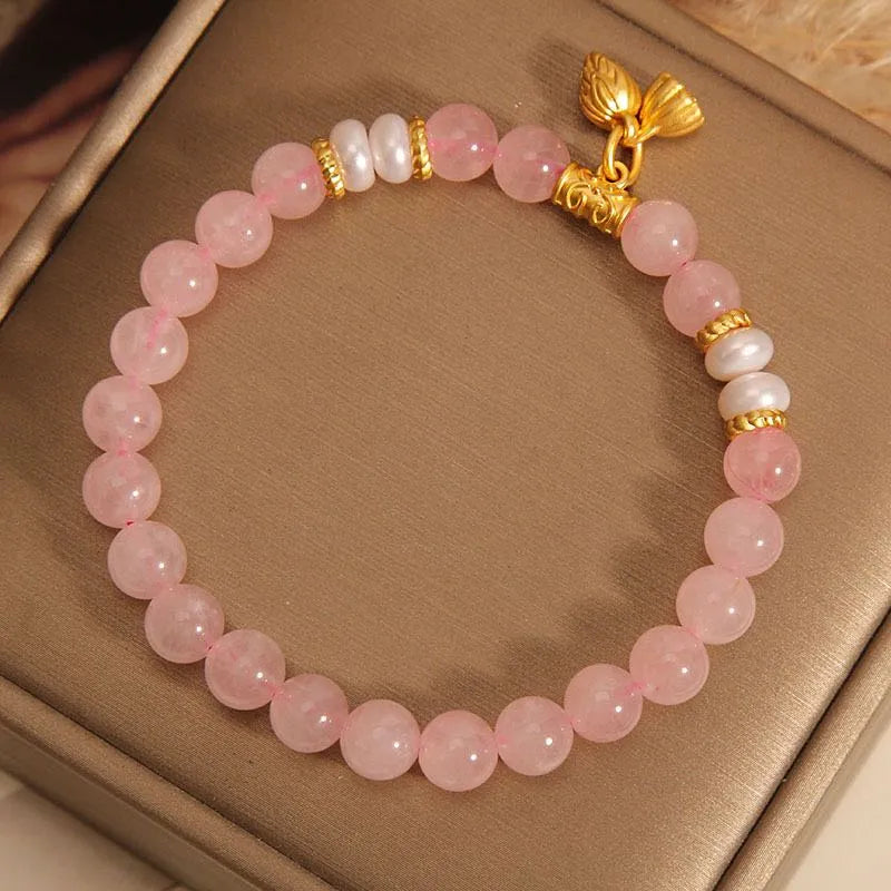 Rose Quartz Bracelet "Awakening of the Lotus"
