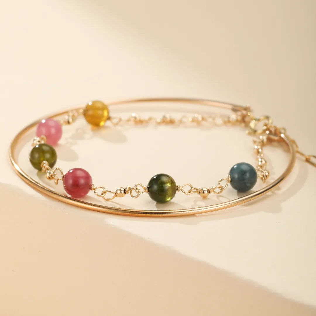 
Tourmaline Bracelet "Cosmic Beauty" Gold