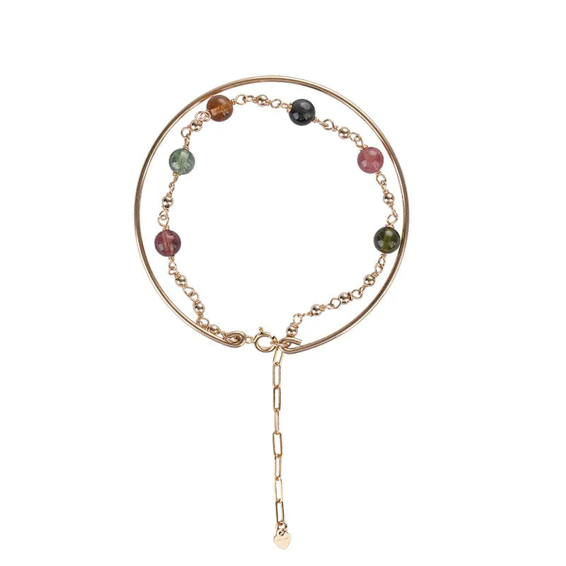 
Tourmaline Bracelet "Cosmic Beauty" Gold