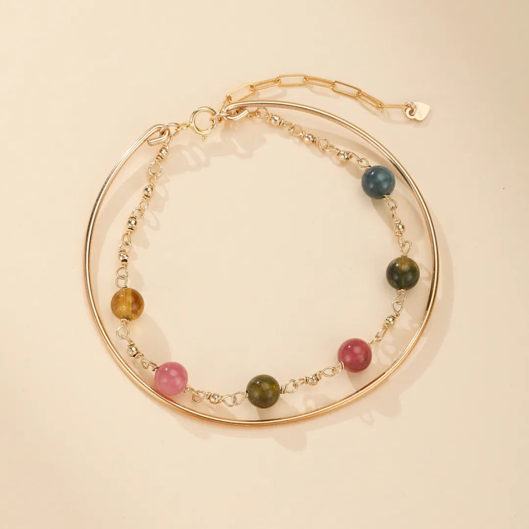 
Tourmaline Bracelet "Cosmic Beauty" Gold