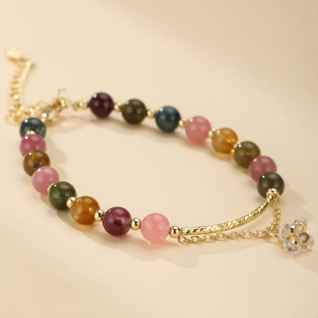 Tourmaline Bracelet "Rose of Eternity" Gold