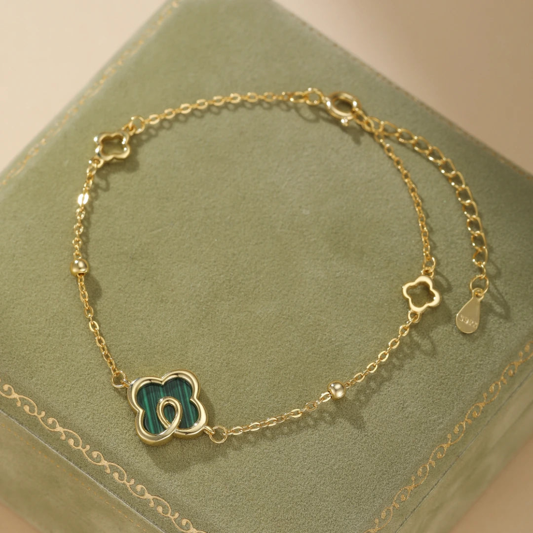 Clover Bracelet "Breath of Nature" Gold-Plated Silver