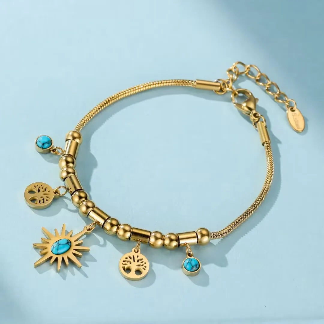 Bracelet Turquoise Arbre de Vie "Énergie Protectrice"