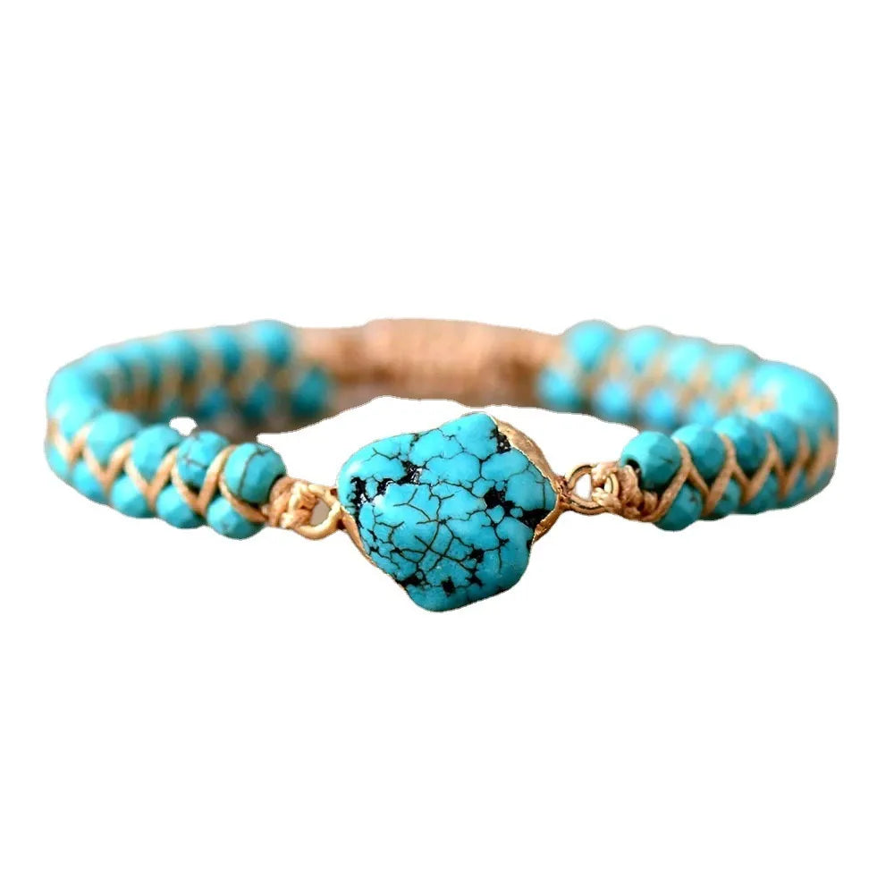 Turquoise Bracelet "Spiritual Balance" Gold Silver