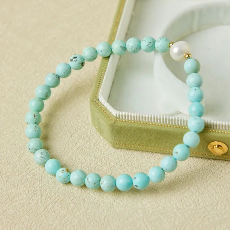 Turquoise and Pearl Bracelet "Atlantic Pearl"