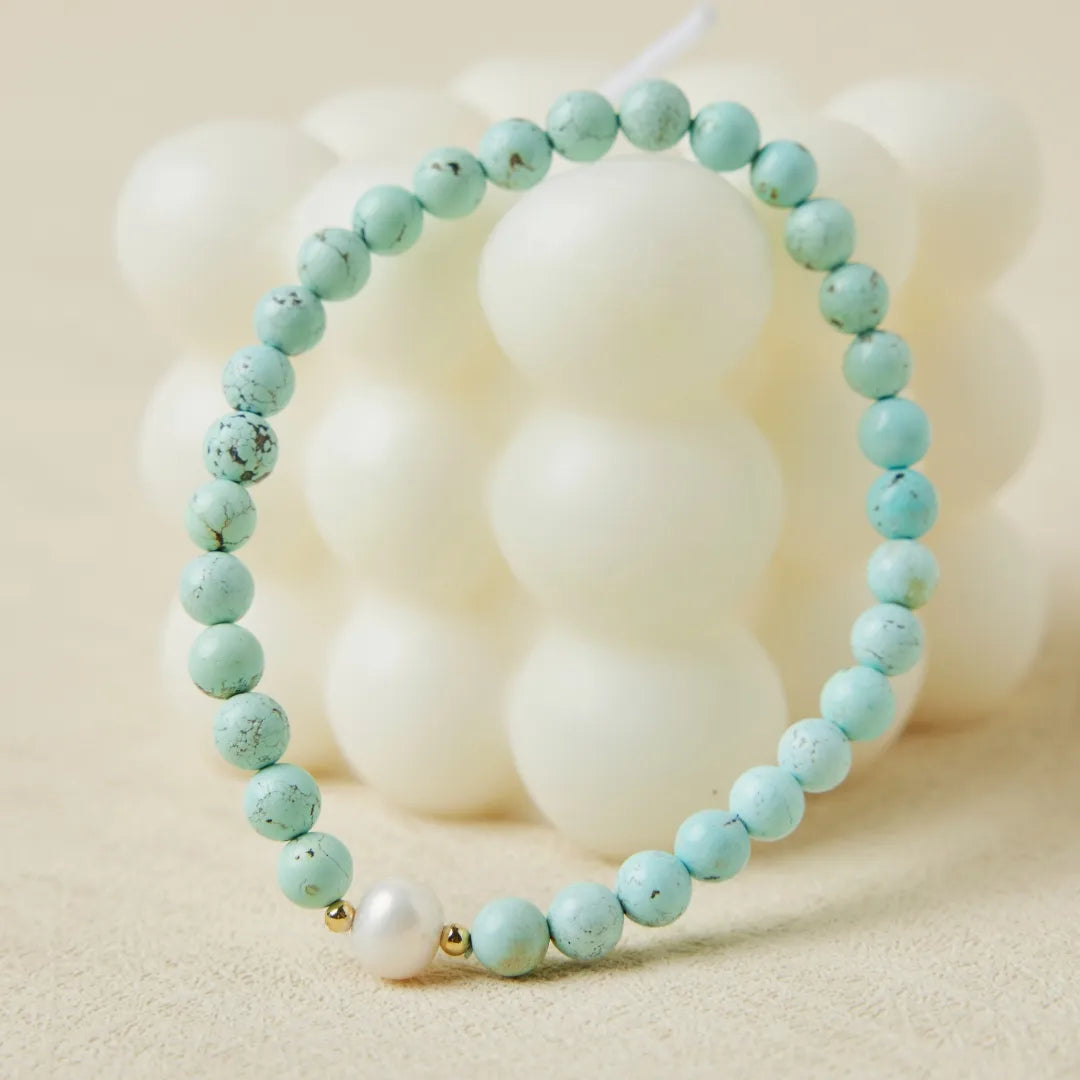 Turquoise and Pearl Bracelet "Atlantic Pearl"