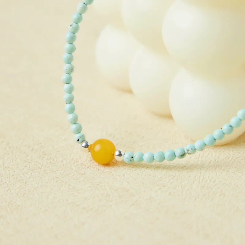 Turquoise Bracelet "Sea and Sun" Silver