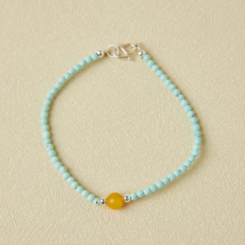 Turquoise Bracelet "Sea and Sun" Silver