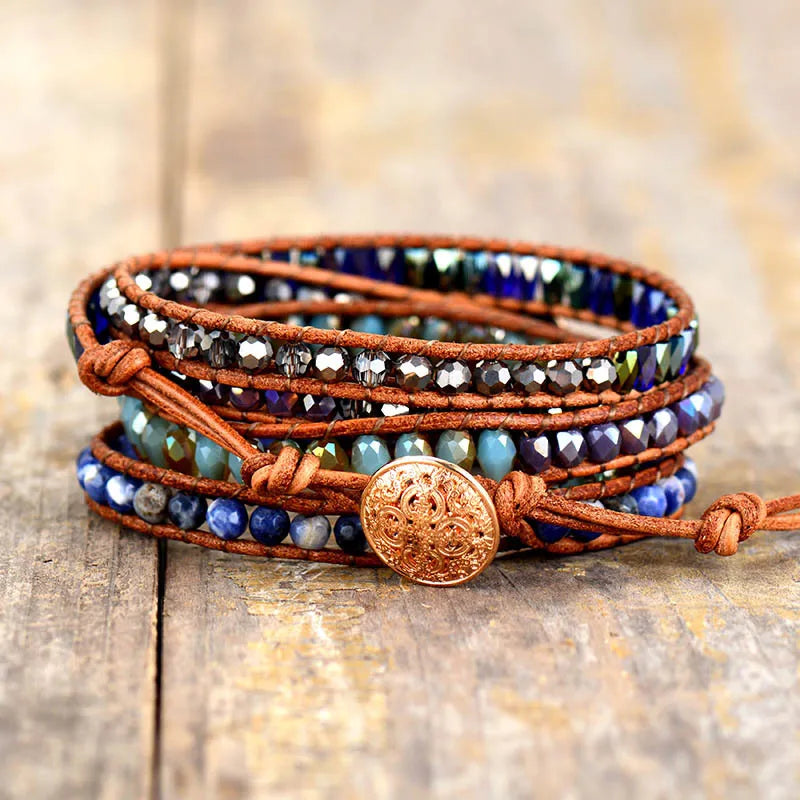 Bracelet Wrap Lapis Lazuli "Blue Dream"