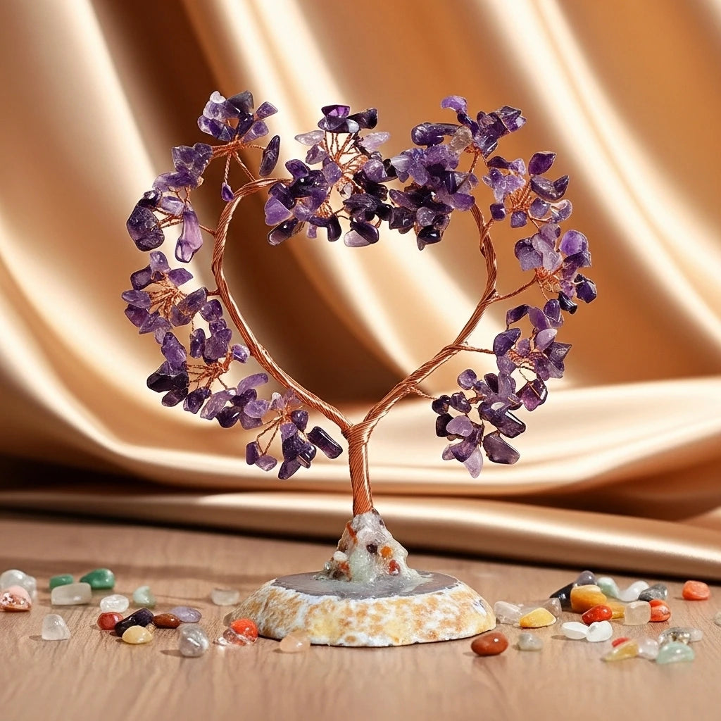 Sérénité - Coffret Cadeau en Améthyste, Arbre de Vie et Bracelet