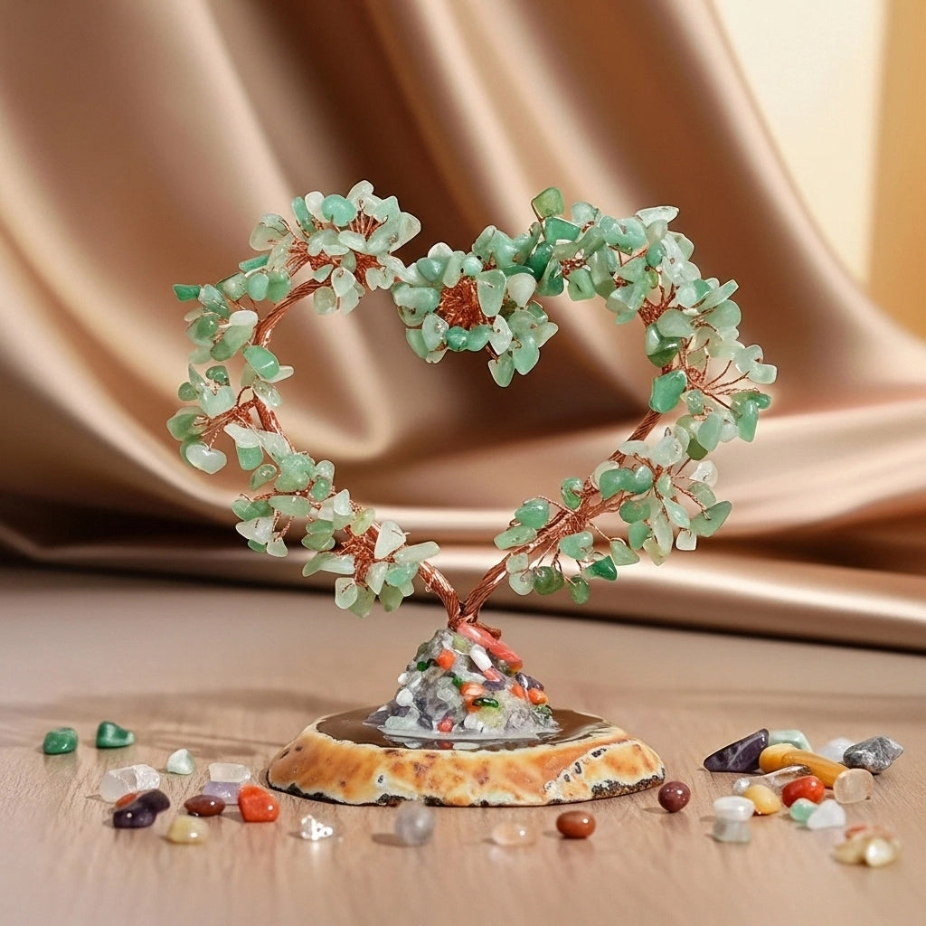 Confiance - Coffret Cadeau en Aventurine Verte, Arbre de Vie et Bracelet