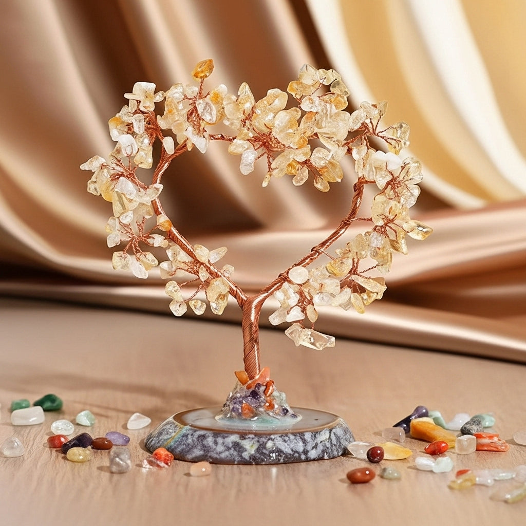 Fortune - Coffret Cadeau en Citrine, Arbre de Vie et Bracelet