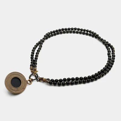 Collier Agate Noire "Pureté Mystique"