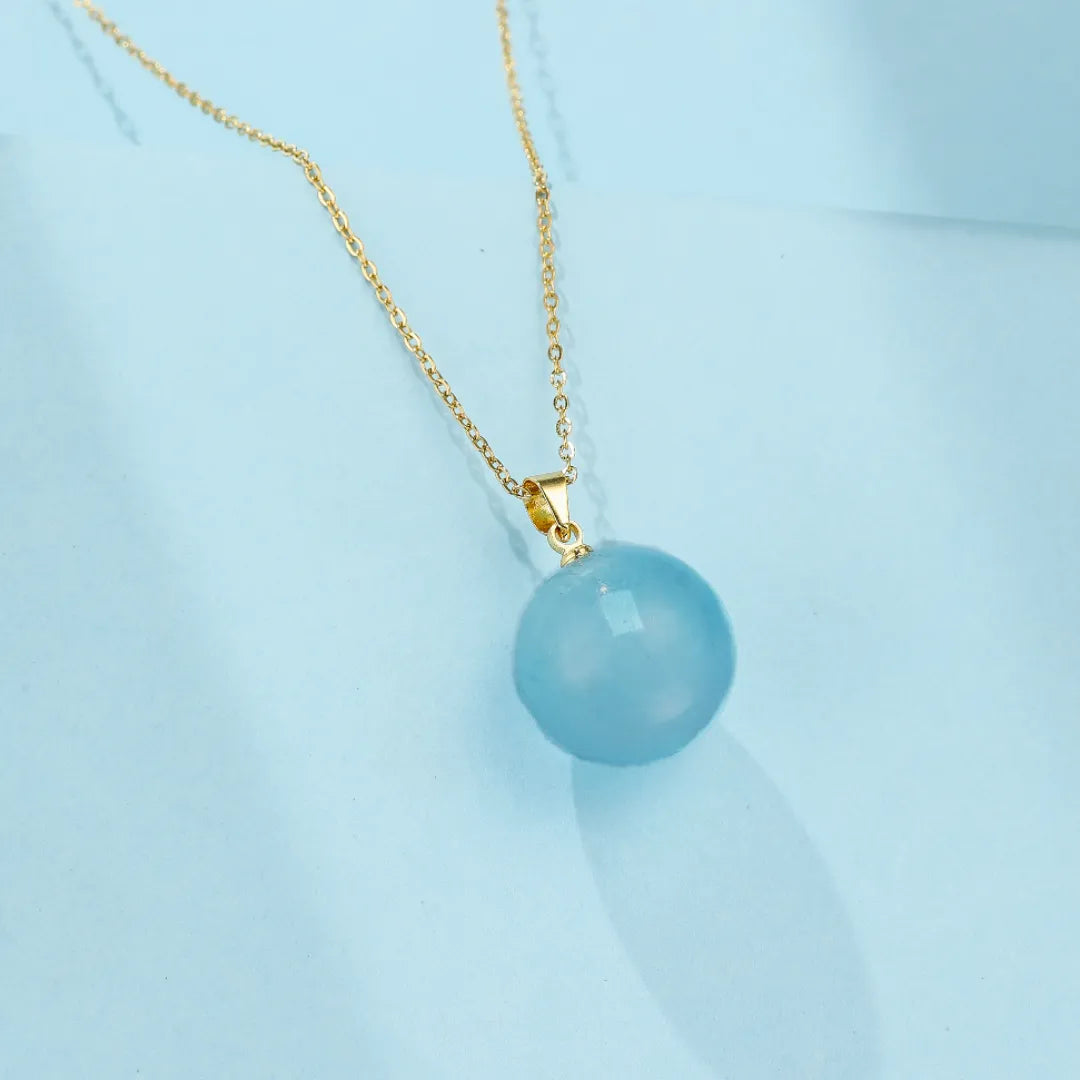 Collier Aigue Marine "Lumière Douce"
