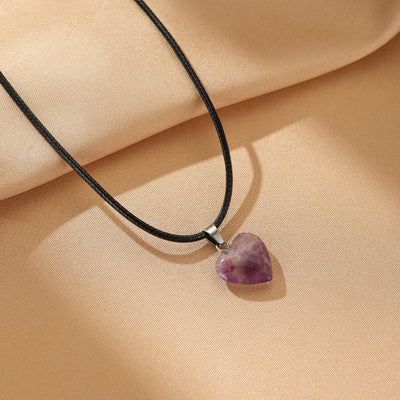 Amethyst-Halskette "Ruhiges Herz"