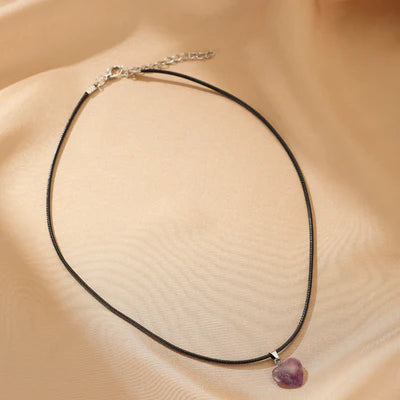 Amethyst-Halskette "Ruhiges Herz"