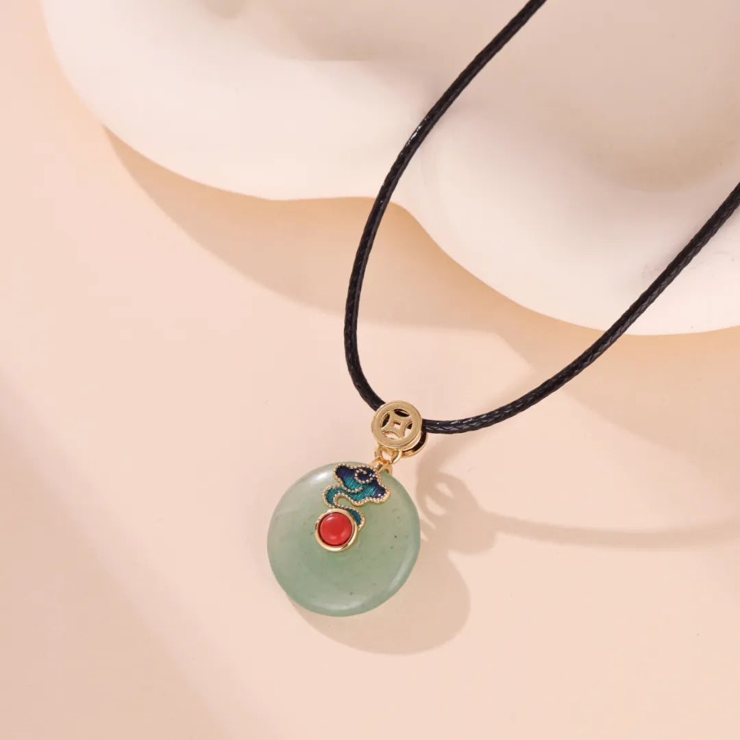 Aventurine Necklace "Cloud Dream" Gold