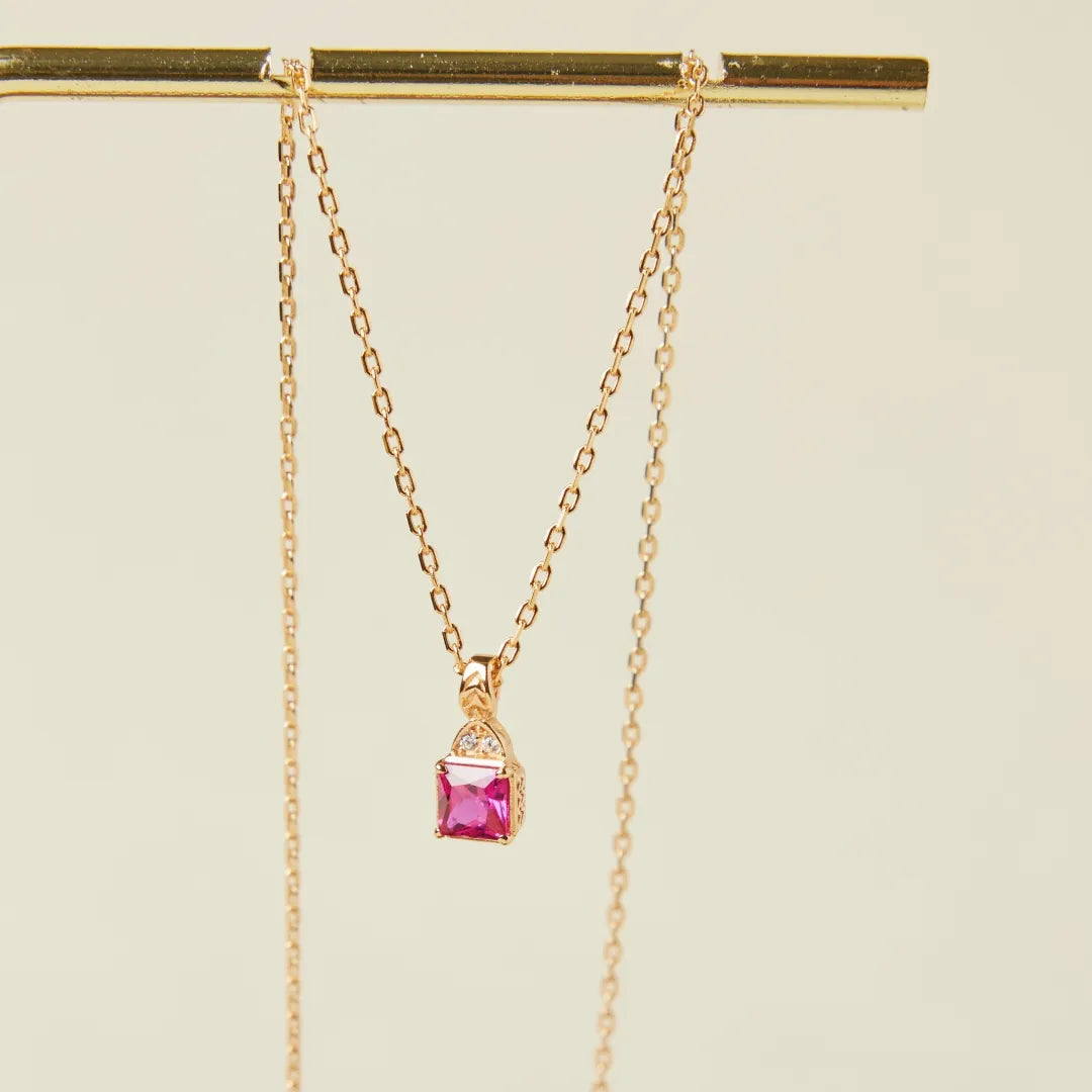 Carnelian Necklace "Perfect Harmony" Gold-Plated Silver