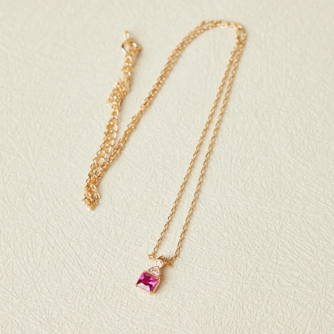 Carnelian Necklace "Perfect Harmony" Gold-Plated Silver