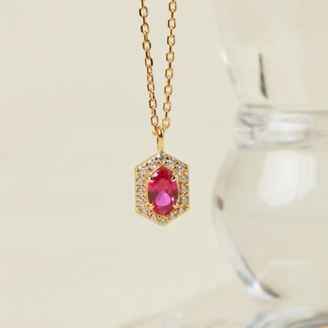 Carnelian Necklace "Refinement" Gold-Plated Silver