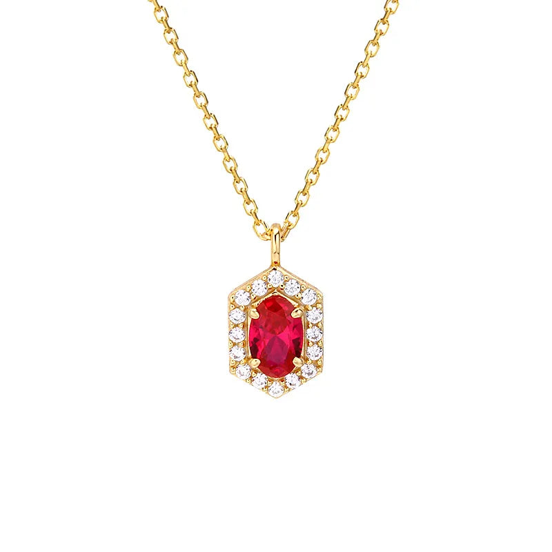 Carnelian Necklace "Refinement" Gold-Plated Silver