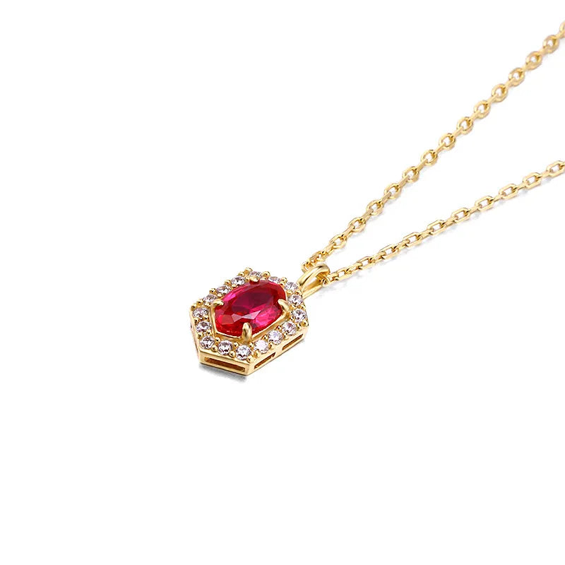 Carnelian Necklace "Refinement" Gold-Plated Silver