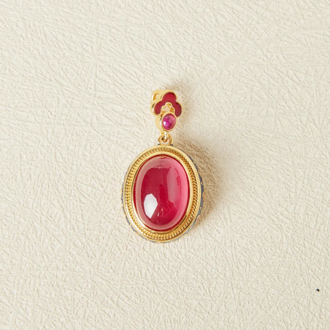 Carnelian Necklace "Splendor" Gold-Plated Silver